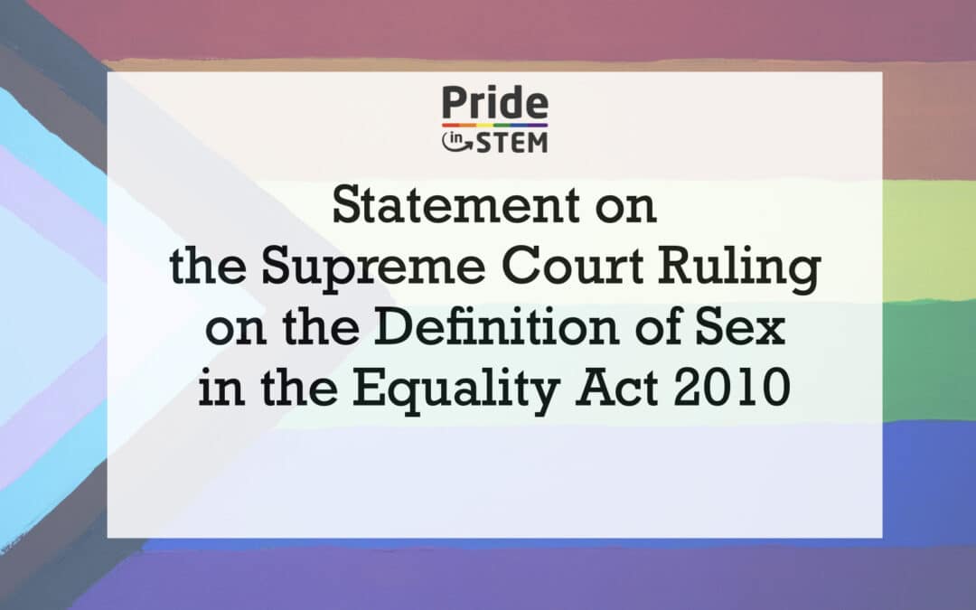 Statement on the Supreme Court Ruling on the Definition of Sex in the Equality Act 2010