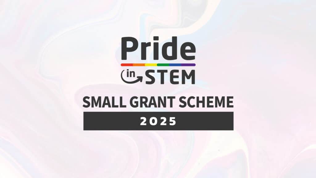 Our logo and the text Small Grant Scheme 2025 on a colorful background.