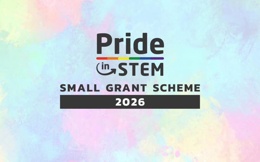 Our logo on a colourful background and the text small grant scheme 2026